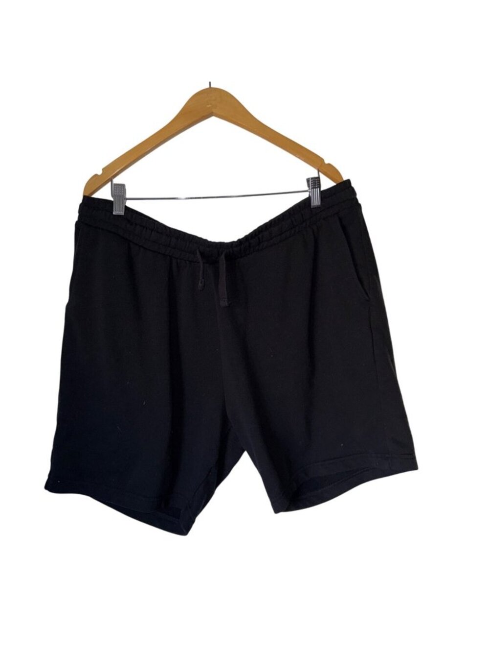 H&M Mens Regular Fit Black Shorts Size XXL Casual Cotton Blend